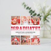 Sports modernes Photo Graduation Party Invitation (Debout devant)