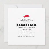 Sports modernes Photo Graduation Party Invitation (Dos)