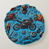 Sports Motorcycles: Speed and Performance Rond Kussen (Achterkant)