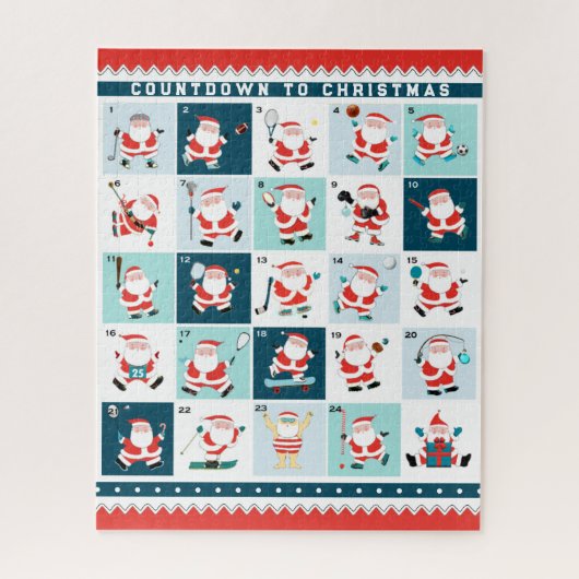 Sports Noël Calendrier de l'avent Jigsaw Puzzle (Vertical)