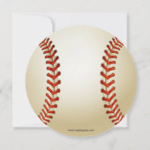 Sports Party Baseball thème Invitations personnali (Dos)