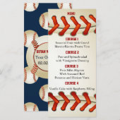 Sports Party Baseball thème Personnaliser Cartes d (Devant / Derrière)