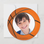 Sports Party Basketball thème photo Invitations (Dos)