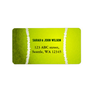 Sports Party Tennis thème étiquette de adresse