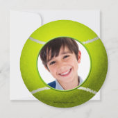Sports Party Tennis thème photo Invitations (Dos)