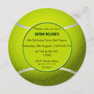 Sports Party Tennis thème photo Invitations