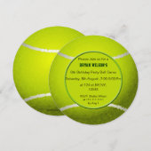 Sports Party Thème de tennis Invitations personnal (Devant / Derrière)