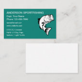 Sports Pêche thème Cartes de visite (Devant / Derrière)