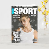 Sports Personalized Magazine Cover Kaart (Gele Bloem)