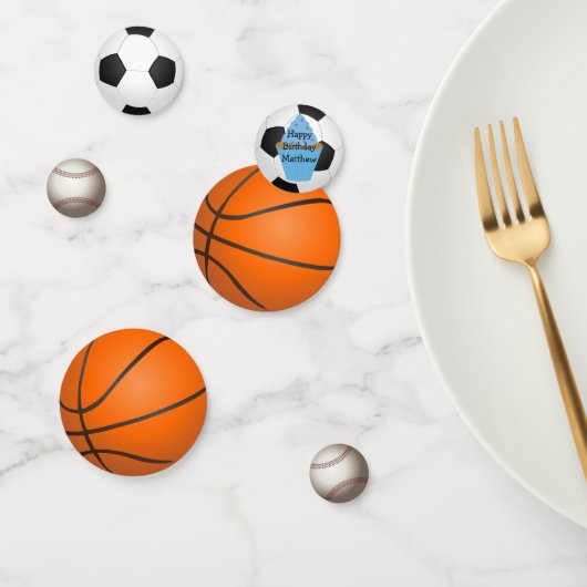 Sports personnalisés Anniversaire Confetti (Groupe)