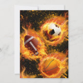 Sports personnels Anniversaire Invitation imprimab (Dos)