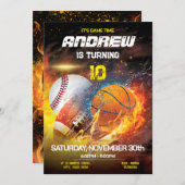 Sports personnels Anniversaire Invitation imprimab (Devant / Derrière)