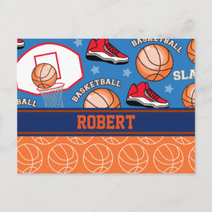 SPORTS Persoonlijke naam Basketball Fan Fun Patter Briefkaart