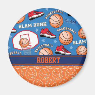 SPORTS Persoonlijke naam Basketball Fan Fun Patter Magneet