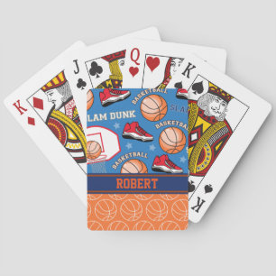 SPORTS Persoonlijke naam Basketball Fan Patroon Pokerkaarten