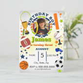 Sports Photo anniversaire Invitation (Debout devant)