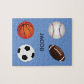 "SPORTS" PUZZLE AVEC NOM D'ENFANT. (Horizontal)