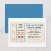 Sports Star Bar Mitzvah Enregistrer la carte Date  (Devant / Derrière)
