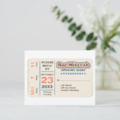 Sports Star Bar Mitzvah RSVP Reply Card Bleu (Debout devant)