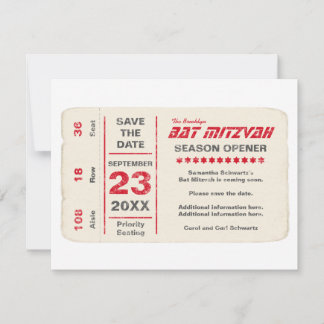 Sports Star Bat mitzvah Enregistrer la carte de da