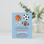 Sports Thème Baby Shower Invitations (Debout devant)