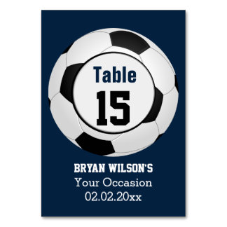 Sports Thème Football Numéros de table personnalis
