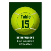 Sports Thème Tennis Numéros de table personnalisés (Dos)