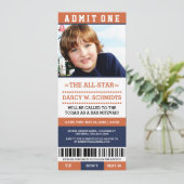 Sports Ticket Bar Mitzvah Invitations (Debout devant)