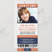 Sports Ticket Bar Mitzvah Invitations (Devant)
