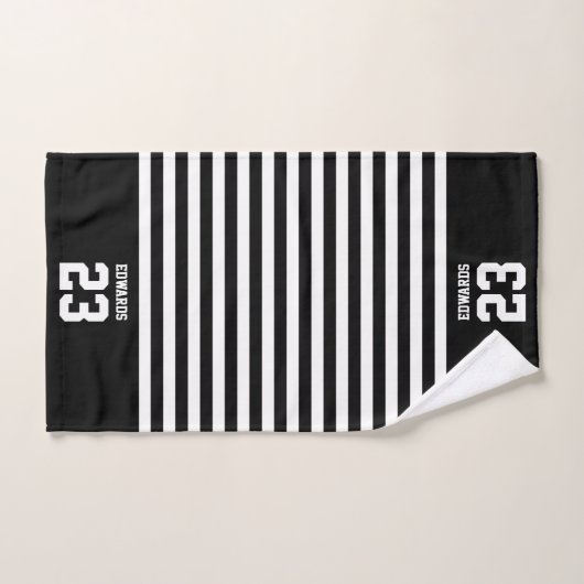 Sports triés personnalisés numérotés avec le nom (Serviette à main)