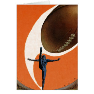 Sports vintages, footballeur qui frappe le ballon