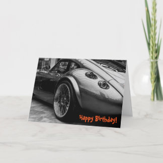 Sportscar Bonne Carte de voeux d'anniversaire