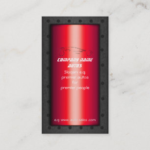 Sportscar op rood - sjabloon voor automatische ver visitekaartje