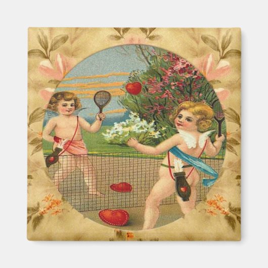 Sportsminded Cherubs ontwerp aangepaste magneet (Voorkant)