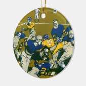 Sportspel Football, Gold versus Blue Teams Keramisch Ornament (Links)