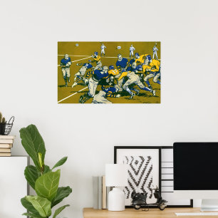  Sportspel Football, Gold versus Blue Teams Poster