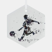 Sportspel voor voetzoekers glas ornament (Achterkant)