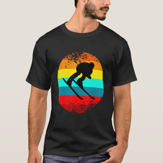 Sportspeler Silhouette Grafisch Decor Thema neerge T-shirt (Voorkant)