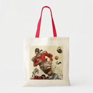  Sportspeler voor Football en Bulldog Mascot Tote Bag