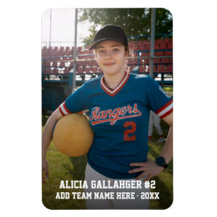 Sportsteamspeler (10x15 cm) fotomagneet magneet