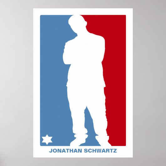 Sportsterbalk Mitzvah Poster Blue en Red (Voorkant)