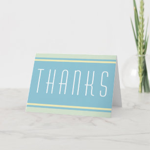 SPORTSTRIPES - Pastel Blue Yellow + jouw tekst Bedankkaart
