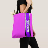 SPORTSTRIPES - violet, zwart, wit Tote Bag (Dichtbij)
