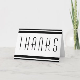 SPORTSTRIPES - White Grey Black + jouw tekst Bedankkaart