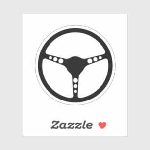 Sportstuurwiel Silhouette Sticker