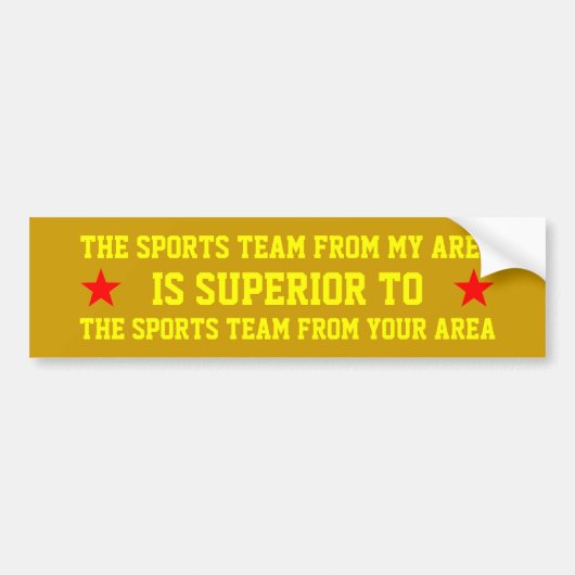 Sportteam Bumpersticker (Voorkant)