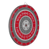 Sportteam gepersonaliseerd in Red Dart Board Dartbord (Voorkant Links)