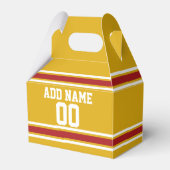 Sportteam Jersey met aangepaste naam en nummer Bedankdoosjes (Voorkant Zijde)