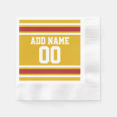 Sportteam Jersey met aangepaste naam en nummer Servetten (Voorkant)