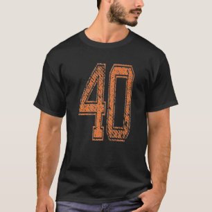 Sportteam nummer 40 jaar 1940 Basketball Oranje T-shirt